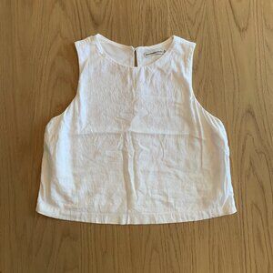 Abercrombie and Fitch Linen Blend High Neck Top